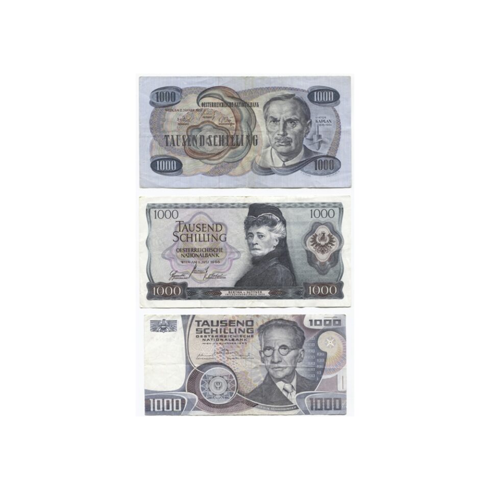 3000 Schilling (Set aus 3 Werten -gebraucht-)